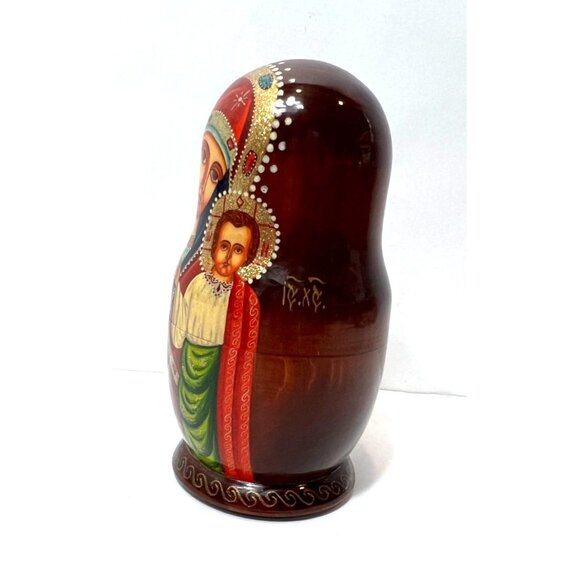 Our Lady of Kazan Russian Matryoshka Orthodox Religious Icons 7 Nesting Dolls - Picture 5 of 16